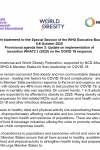 Joint statement to the Special Session of the WHO Executive Board, 5-6 October 2020