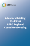 Advocacy Briefing for the 73rd WHO AFRO Regional Committee Meeting