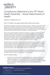  WHA 76 Statement: Agenda item 16.3 on social determinants of health (commercial determinants of health)