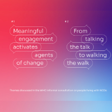 Opportunities for meaningful engagement of people living with NCDs
