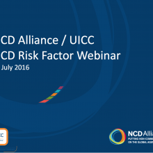 NCDA / UICC Risk Factor Webinar, 12 July 2016