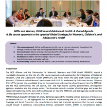 Roundtable: NCDs and women, children and adolescent health