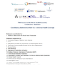 WHA78 Constituency Statement on item 13.3 - Universal Health Coverage