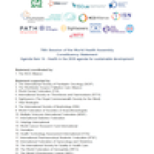 WHA78 Constituency Statement on Agenda Item 14 - Health in the 2030 agenda for sustainable development