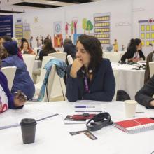 Delegates talking at NCD conference 