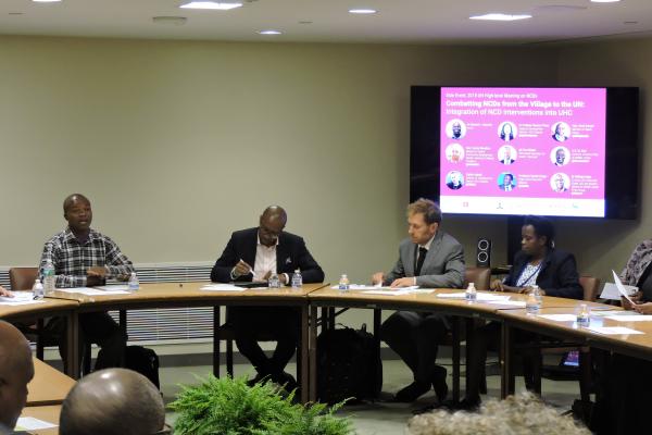 Edward Ligondo speaks of his experience of stroke care in Kenya during Combatting NCDs from the Village to the UN_HLM3 Side event